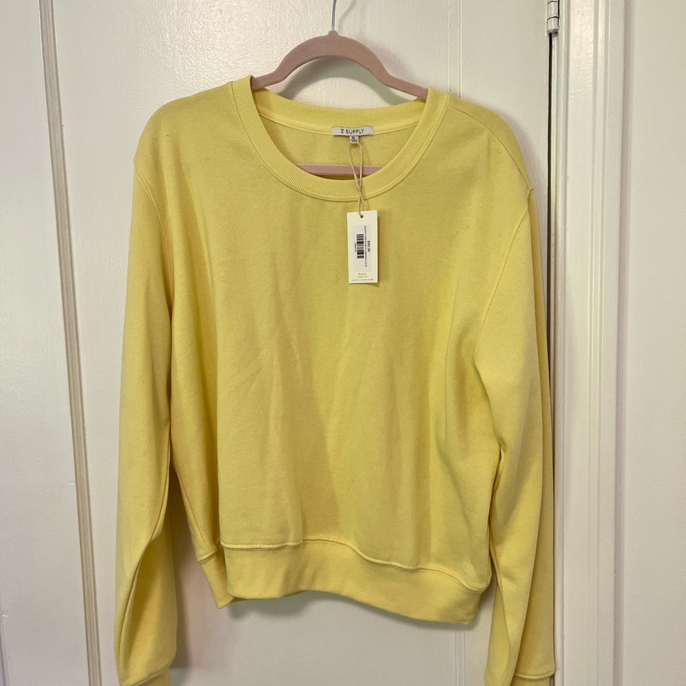 Z Supply Yellow Crewneck Sweatshirt